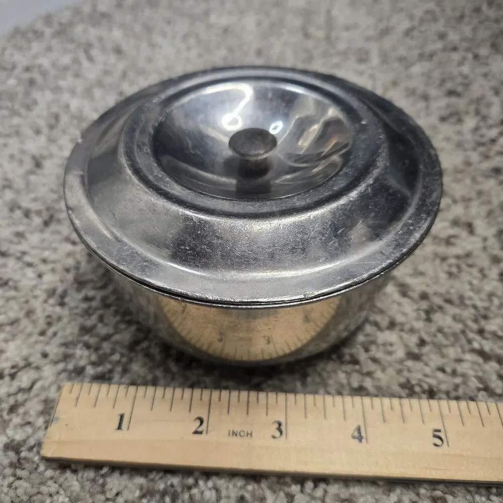 Vintage Vollrath Stainless Steel Ware - Dish w/ lid - 6835 scratches/dings